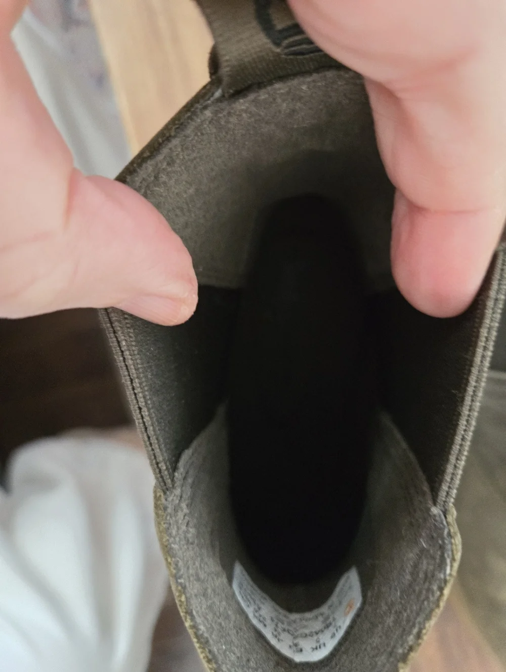 Timberland Brown Taupe Leather Platform Chelsea Boots 7 Like New - Picture 4 of 11